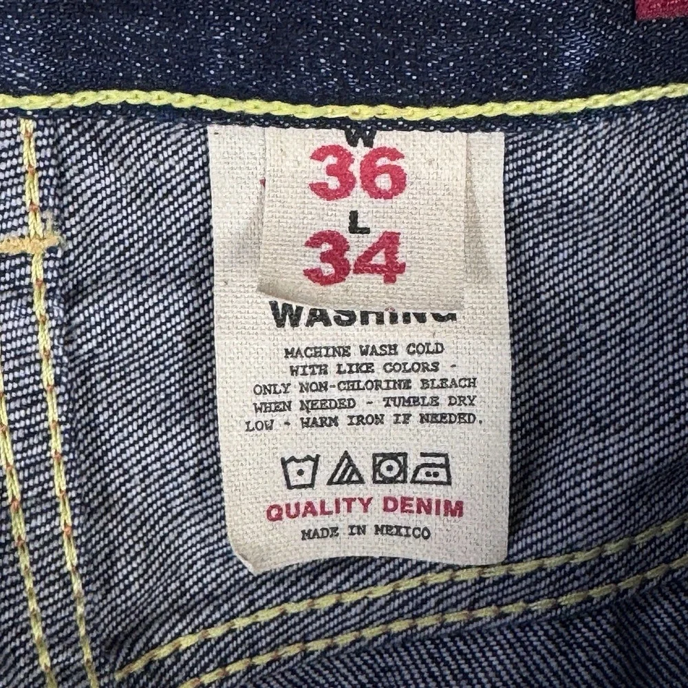 X2 Quality Denim Men's Jeans Size 36L x 34L Blue Classic Straight Regular Fit - Picture 7 of 13
